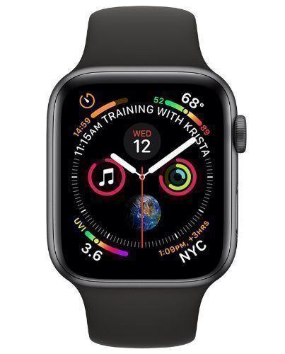 Apple  Watch Series 4 - 16GB - Space Grey-Aluminum-Sport Band-Black - Cellular + GPS - 44mm - Space Grey - Aluminum - Black - Sport Band - Rubber - Acceptable