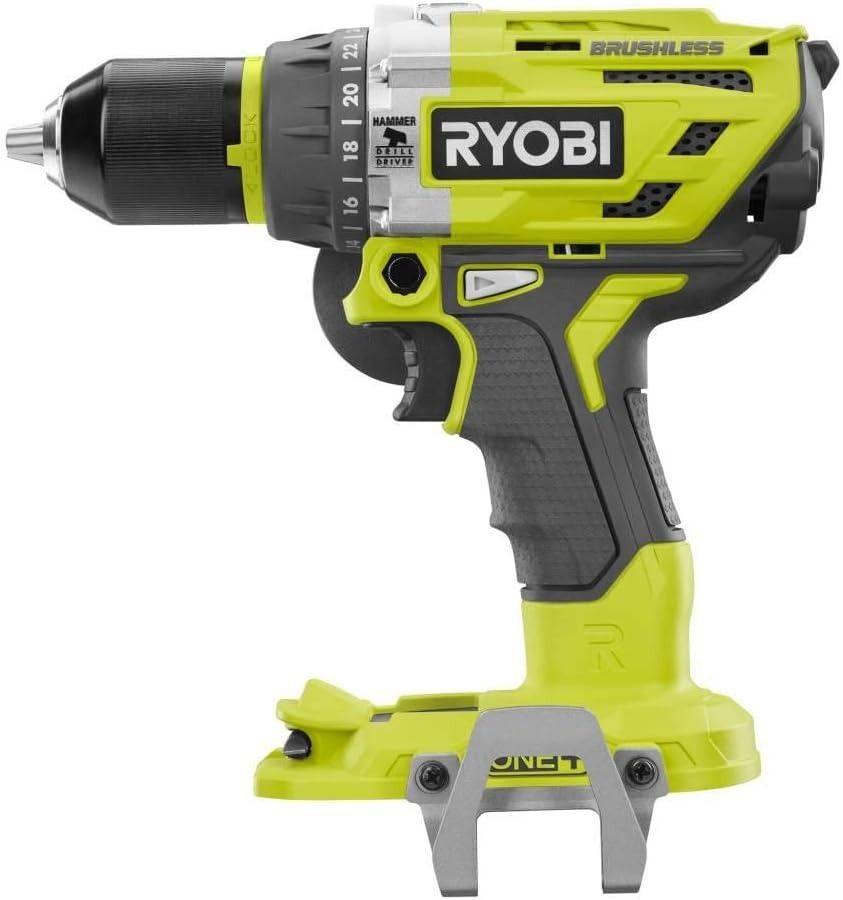 RYOBI  P251 ONE+ 18V Brushless Hammer Drill Driver - Black/Green - Pristine