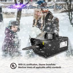 1byone 650W Wired Remote Control Snow Machine - Black