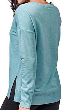 Active Life Women's Side Slit Modal Top (Medium) - Teal Heather