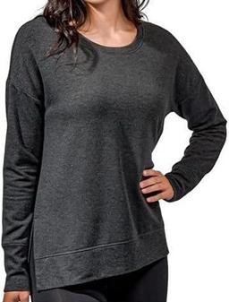 Active Life Women's Side Slit Modal Top (Small) - Black Heather