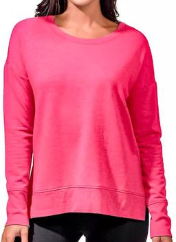 Active Life Women's Side Slit Modal Top (Small) - Pink Heather