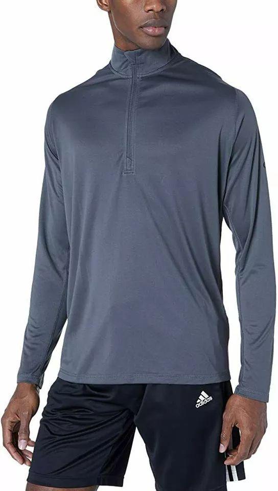 Adidas  Men's Half Zip Track L - Dark Grey - Brand New