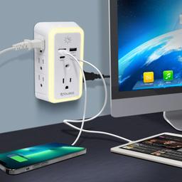 Aduro Surge Glow Multi Charging Station - White