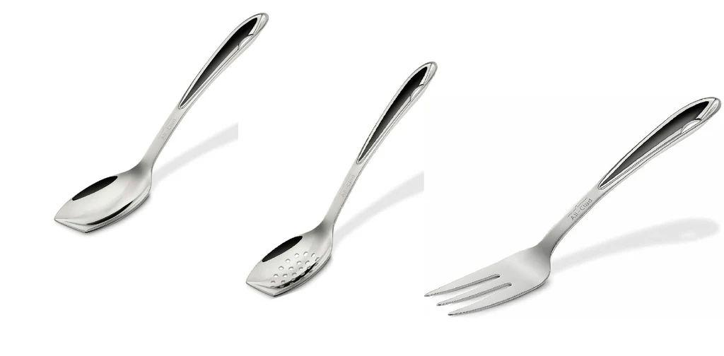 All-Clad  3 Piece Serving Utensil Tools Set - Silver - Excellent