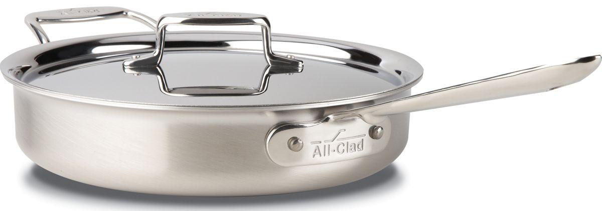 All-Clad  3-qt Brushed D5 Saute Pa. Not - Silver - Excellent