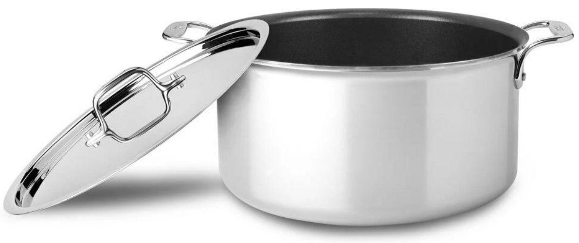 All-Clad  8-Qt Tri-Ply NON-STICK Stock Pot with lid - Silver - Excellent