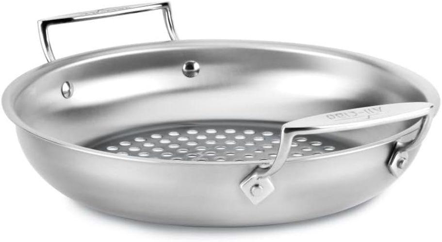 All-Clad  Outdoor Round Basket 11 Inch  - Silver - Excellent