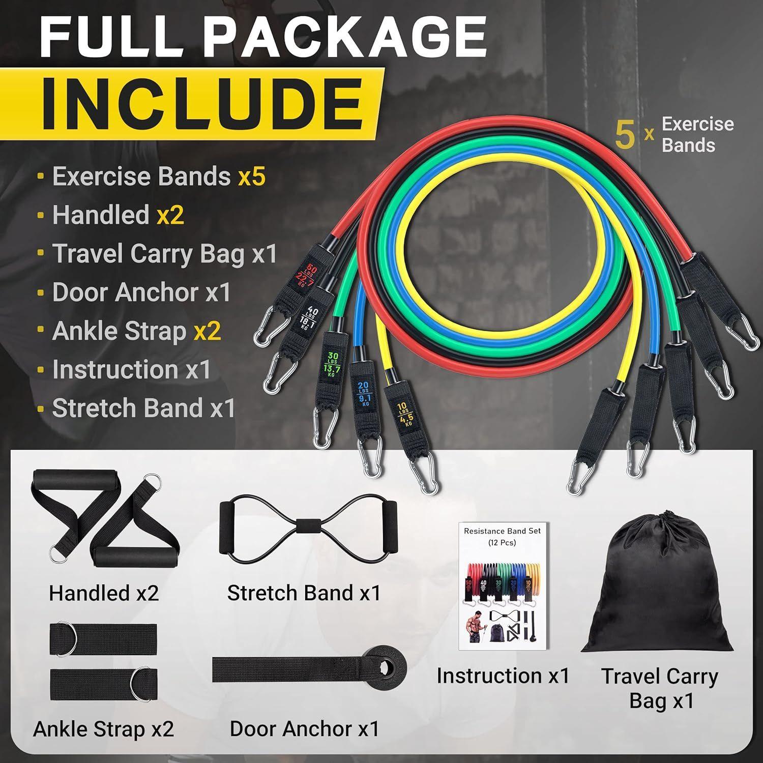 AllvodesBands Resistance Bands L12CG - Multicolor