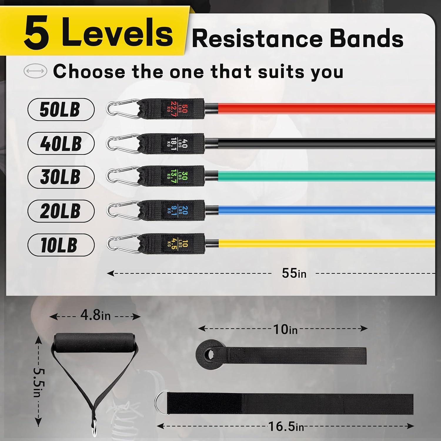 AllvodesBands Resistance Bands L12CG - Multicolor
