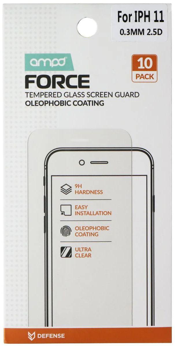 Ampd  Force Tempered Glass Screen Guard for iPhone 11 - Clear - Brand New