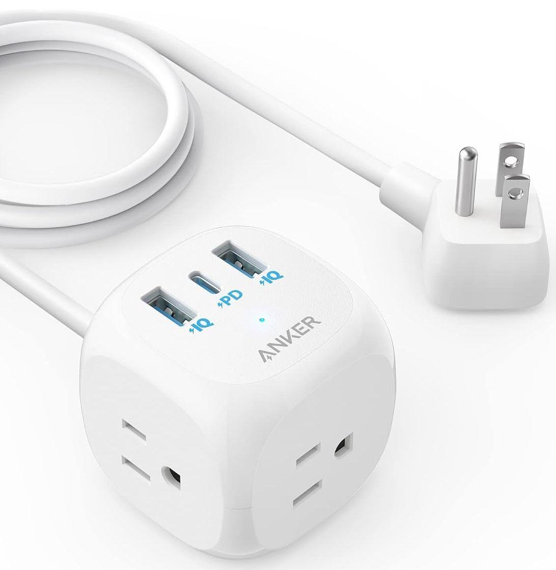 Anker  20W 321 Power Strip 5ft (A9135) - White - Brand New