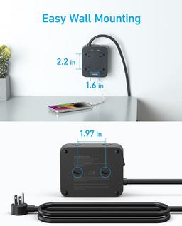 Anker 341 USB Power Strip 5ft | A9183 - Black