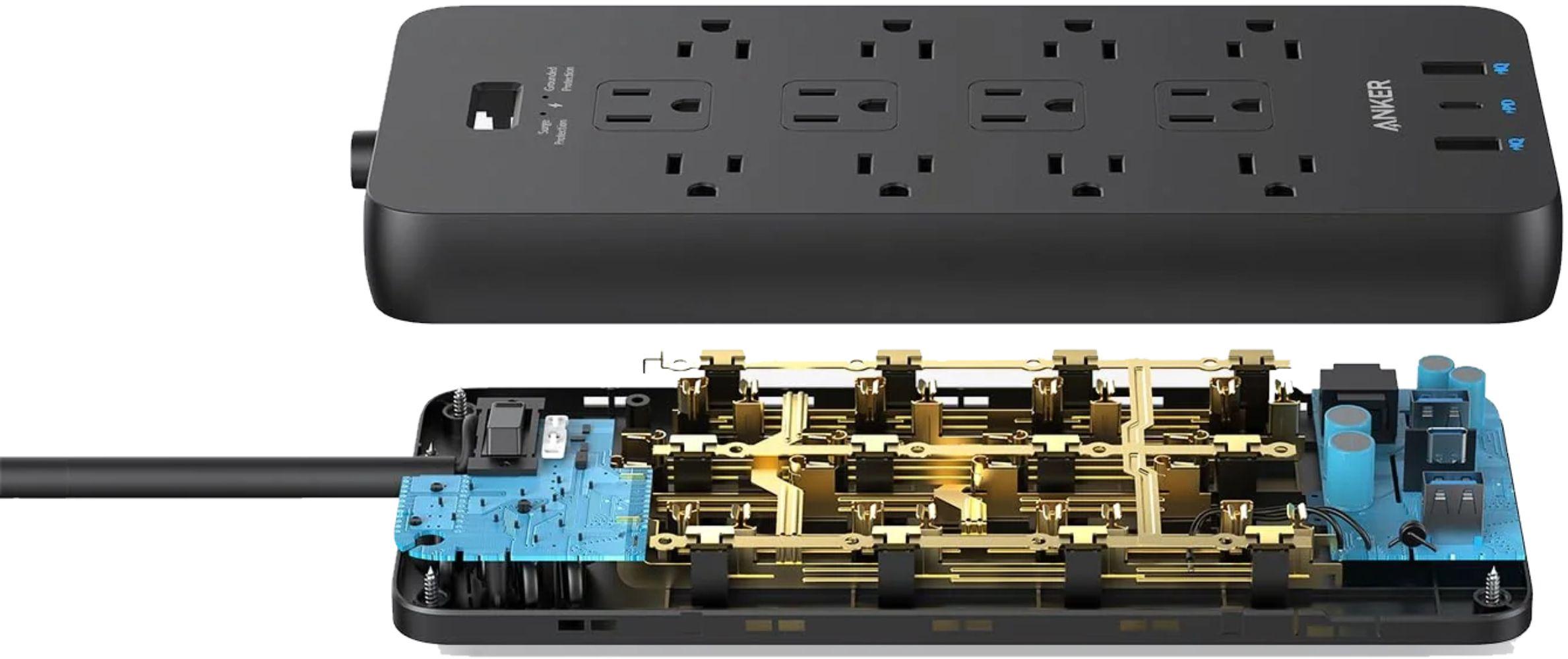 Anker 351 Power Strip 12 Outlets 5ft 2-Pack | A9192 - Black