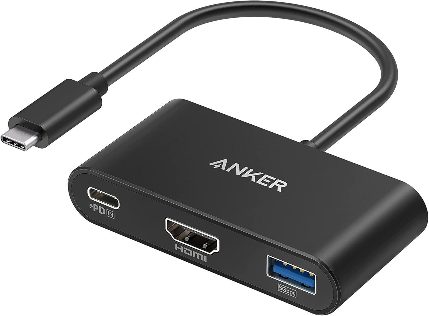 Anker  PowerExpand 3-in-1 USB-C PD Multi-Function Hub with 4K HDMI - Black - Excellent