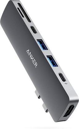 Anker PowerExpand Direct 7-in-2 USB-C PD Media Hub - Gray