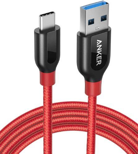 Anker  Powerline+ USB C to USB 3.0 Cable (3ft / 0.9m) - Red - Excellent
