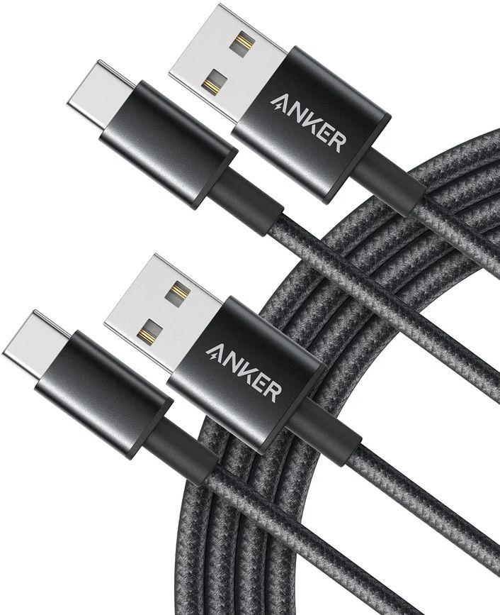 Anker  Premium Nylon USB-C to USB-A Cable (2-Pack)  - Black - Excellent