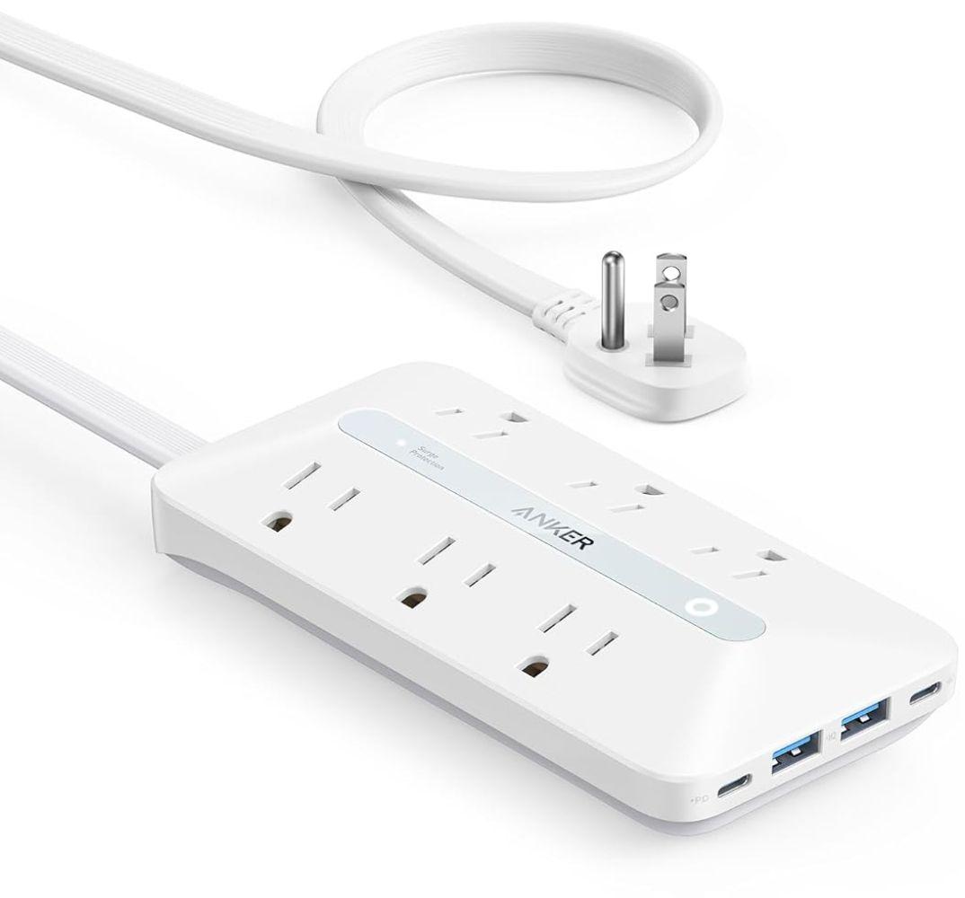 Anker  USB Power Strip 10-in-1 (20W) 5ft | A91F2 - White - Excellent