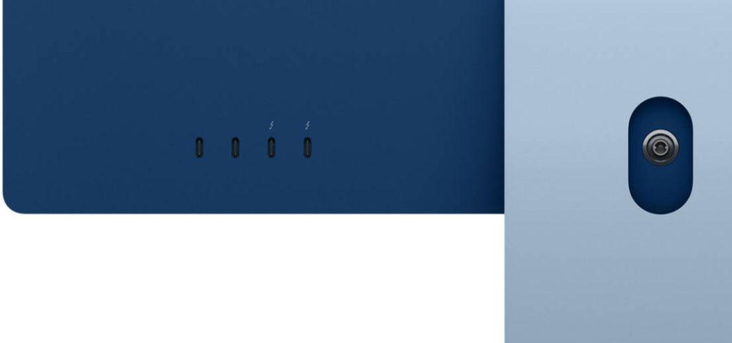 Apple iMac 2021 M1 (Four ports) 24" - Apple M1 chip 8-core CPU - 512GB - Blue - 16GB RAM - 24 Inch