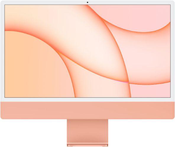Apple  iMac 2021 M1 (Four ports) 24" - Apple M1 chip: 8-core CPU/8-Core GPU - 256GB - Orange - 8GB RAM - 24 Inch - Premium