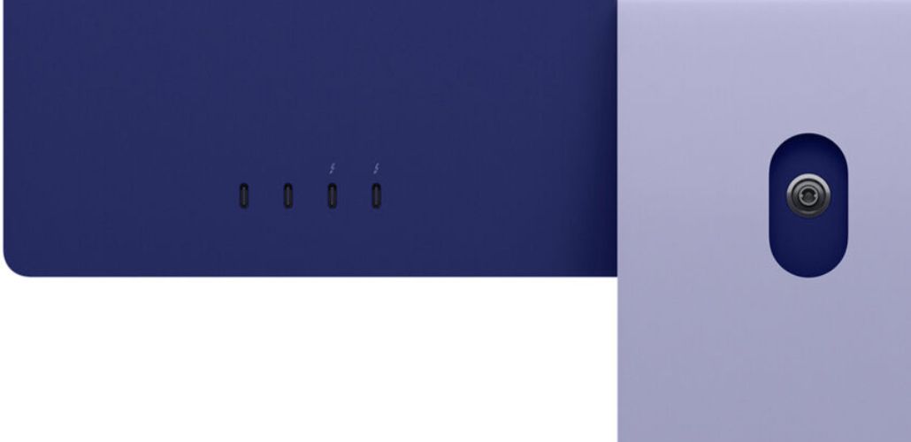 Apple iMac 2021 M1 (Four ports) 24" - Apple M1 chip 8-core CPU - 512GB - Purple - 16GB RAM - 24 Inch