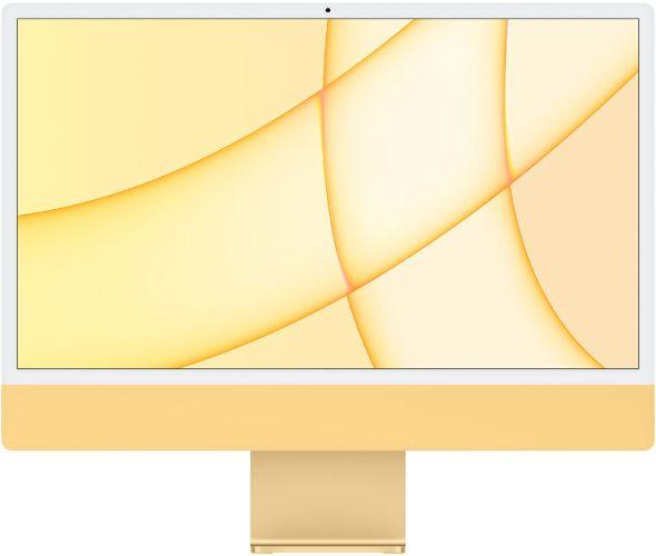Apple  iMac 2021 M1 (Four ports) 24" - Apple M1 chip: 8-core CPU/8-Core GPU - 256GB - Yellow - 8GB RAM - 24 Inch - Premium