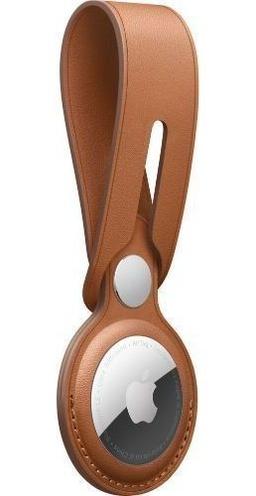 Apple Leather Loop Case For AirTag - Saddle Brown