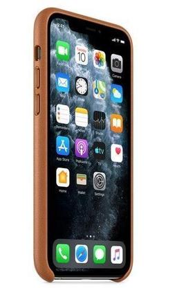 Apple Leather Phone Case for iPhone 11 Pro - Saddle Brown