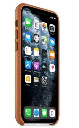 Apple Leather Phone Case for iPhone 11 Pro - Saddle Brown