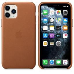 Apple Leather Phone Case for iPhone 11 Pro - Saddle Brown