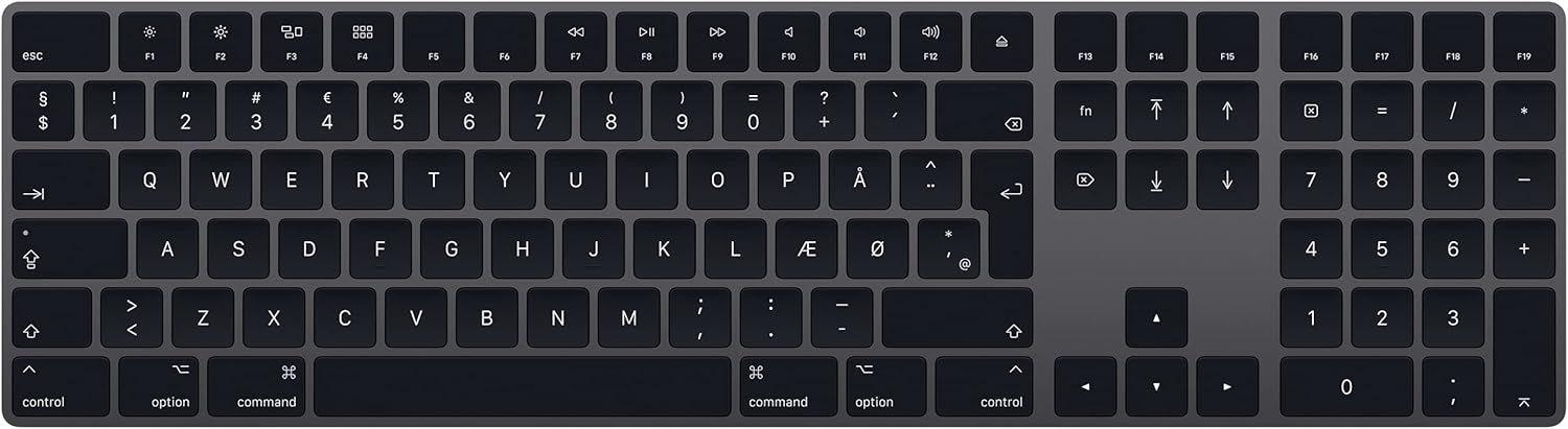 Apple  Magic Keyboard with Numeric Keypad (Danish) - Space Grey - Premium