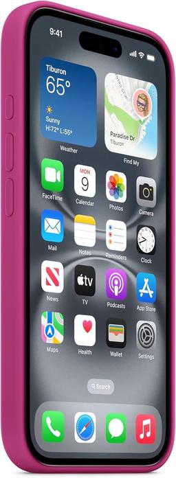 Apple Silicone Phone Case with MagSafe for iPhone 16 Plus - Fuchsia