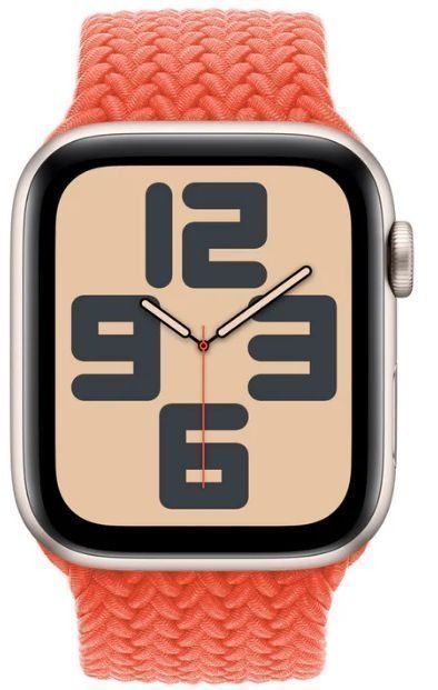 Apple Watch Braided Solo Loop (40mm) - Electric Orange - Size 10