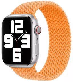 Apple Watch Braided Solo Loop (41mm) - Bright Orange - Size 5