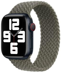 Apple Watch Braided Solo Loop (45mm) - Olive - Size 12