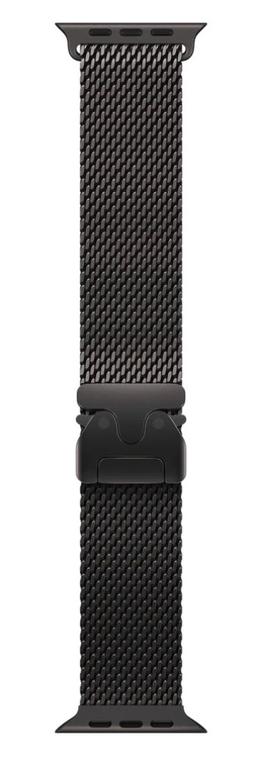 Apple Watch Milanese Loop Band (49mm) - Black - Large Size