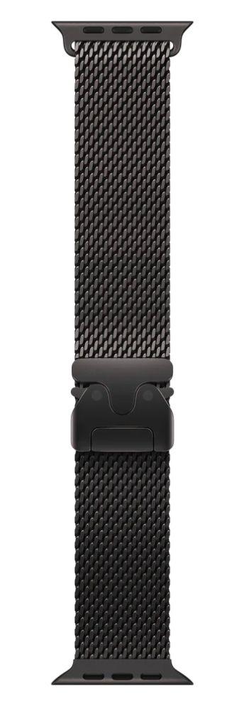 Apple Watch Milanese Loop Band (49mm) - Black - Large Size