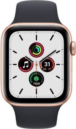 Apple Watch SE 1st Gen (2020) (GPS) - 32GB - 40mm - Gold Aluminum Case with Black Rubber Sport Band