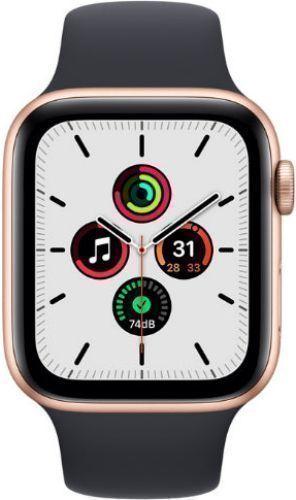 Apple Watch SE 1st Gen (2020) (GPS) - 32GB - 40mm - Gold Aluminum Case with Black Rubber Sport Band