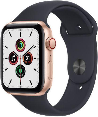 Apple Watch SE 1st Gen (2020) (GPS) - 32GB - 40mm - Gold Aluminum Case with Black Rubber Sport Band