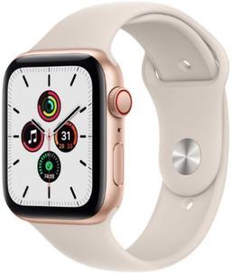 Apple Watch SE 1st Gen (2020) (Cellular + GPS) - 32GB - 40mm - Gold Aluminum Case with Starlight Rubber Sport Band