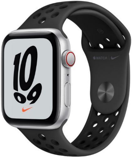 Apple Watch SE 1st Gen (2020) (GPS) - 32GB - 44mm - Silver Nike (Aluminum) Case with Anthracite/Black Rubber Nike Sport Band