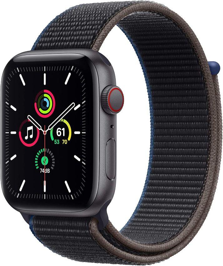 Apple Watch SE 1st Gen (2020) (Cellular + GPS) - 32GB - 40mm - Space Grey Aluminum Case with Charcoal Textile Sport Loop Band