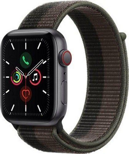 Apple Watch SE 1st Gen (2020) (Cellular + GPS) - 32GB - 40mm - Space Grey Aluminum Case with Tornado/Gray Textile Sport Loop Band