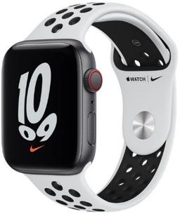 Apple Watch SE 1st Gen (2020) (Cellular + GPS) - 32GB - 40mm - Space Grey Nike (Aluminum) Case with Pure Platinum/Black Rubber Nike Sport Band
