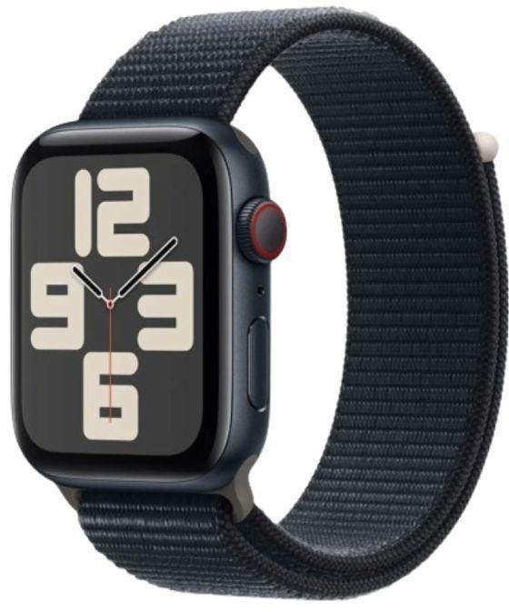 Apple Watch SE 2nd Gen (2022) (GPS) - 32GB - 40mm - Midnight Aluminum Case with Midnight Rubber Sport Loop Band - One Size
