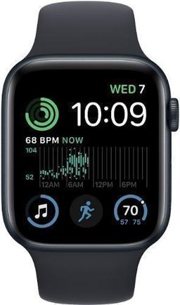 Apple Watch SE 2nd Gen (2022) (Cellular + GPS) - 32GB - 40mm - Midnight Aluminum Case with Midnight Rubber Sport Band - Small/Medium Size