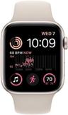 Apple Watch SE 2nd Gen (2022) (Cellular + GPS) - 32GB - 40mm - Starlight Aluminum Case with Starlight Rubber Sport Band - Small/Medium Size