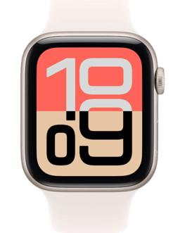 Apple Watch SE 3rd Gen (2025) (Cellular + GPS) - 64GB - 40mm - Starlight Aluminum Case with Light Blush Silicone Sport Band - M/L Size